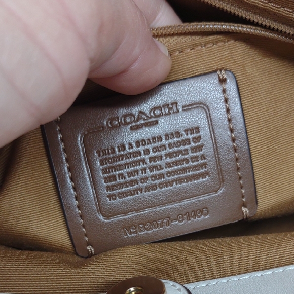 Coach Tan and Cream Satchel - Picture 10 of 14